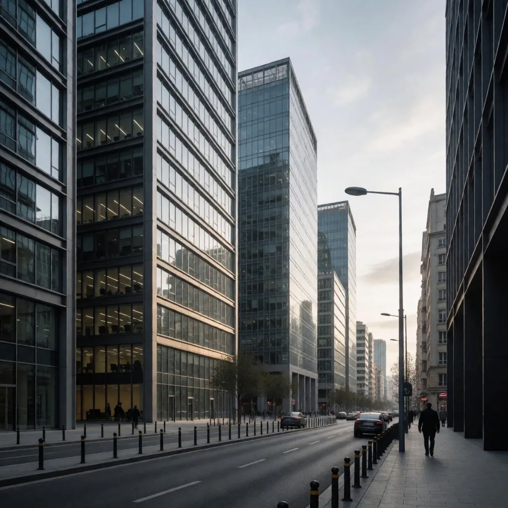 İstanbul iş bölgesi modern ofis kuleleri